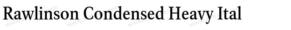 Rawlinson Condensed Heavy Italic字体转换